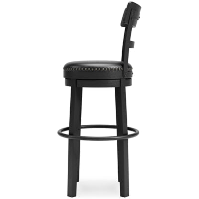 Valebeck Bar Height Bar Stool - Black Bar Height (28" - 30") modern furniture Contempo Furniture