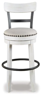 Valebeck Bar Height Bar Stool - White Bar Height (28" - 30") modern furniture Contempo Furniture