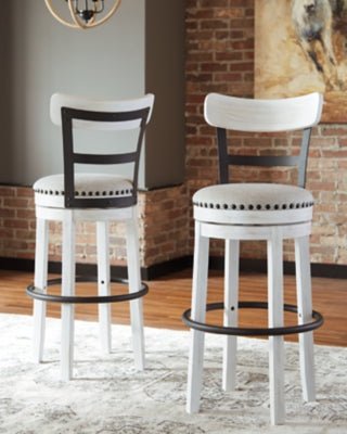 Valebeck Bar Height Bar Stool - White Bar Height (28" - 30") modern furniture Contempo Furniture