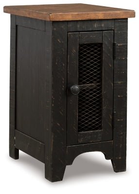 Valebeck Chairside End Table - Dark Brown Chair Side Table modern furniture Contempo Furniture