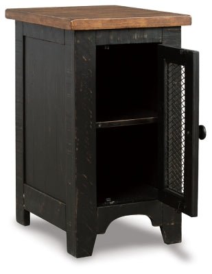 Valebeck Chairside End Table - Dark Brown Chair Side Table modern furniture Contempo Furniture