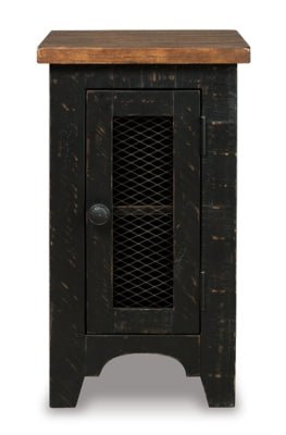 Valebeck Chairside End Table - Dark Brown Chair Side Table modern furniture Contempo Furniture