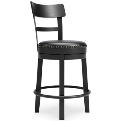 Valebeck Counter Height Bar Stool - Black Counter Height (24" - 27") modern furniture Contempo Furniture