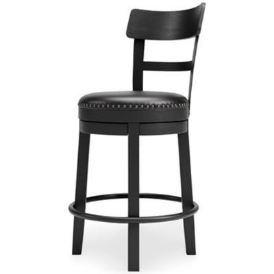Valebeck Counter Height Bar Stool - Black Counter Height (24" - 27") modern furniture Contempo Furniture