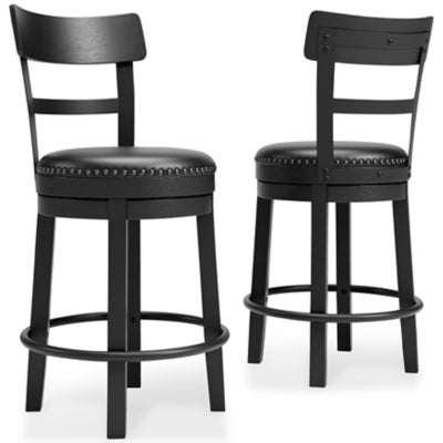 Valebeck Counter Height Bar Stool - Black Counter Height (24" - 27") modern furniture Contempo Furniture