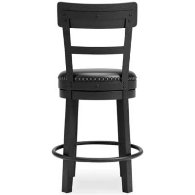 Valebeck Counter Height Bar Stool - Black Counter Height (24" - 27") modern furniture Contempo Furniture