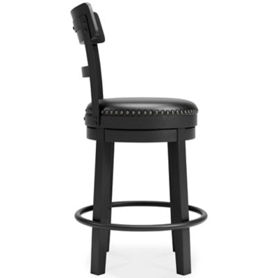 Valebeck Counter Height Bar Stool - Black Counter Height (24" - 27") modern furniture Contempo Furniture