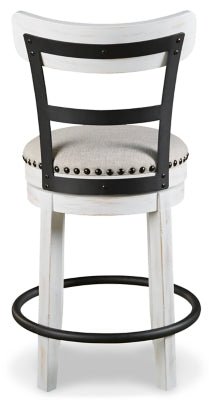 Valebeck Counter Height Bar Stool - White Counter Height (24" - 27") modern furniture Contempo Furniture