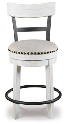 Valebeck Counter Height Bar Stool - White Counter Height (24" - 27") modern furniture Contempo Furniture