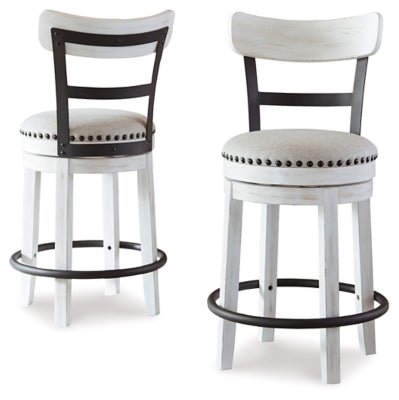 Valebeck Counter Height Bar Stool - White Counter Height (24" - 27") modern furniture Contempo Furniture