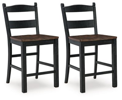 Valebeck Counter Height Barstool - Black Stool Set modern furniture Contempo Furniture