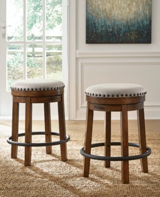 Valebeck Counter Height Stool - Dark Brown Counter Height (24" - 27") modern furniture Contempo Furniture