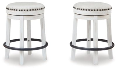 Valebeck Counter Height Stool - White Counter Height (24" - 27") modern furniture Contempo Furniture
