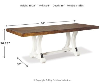 Valebeck Dining Table - Light Brown Dining Table modern furniture Contempo Furniture