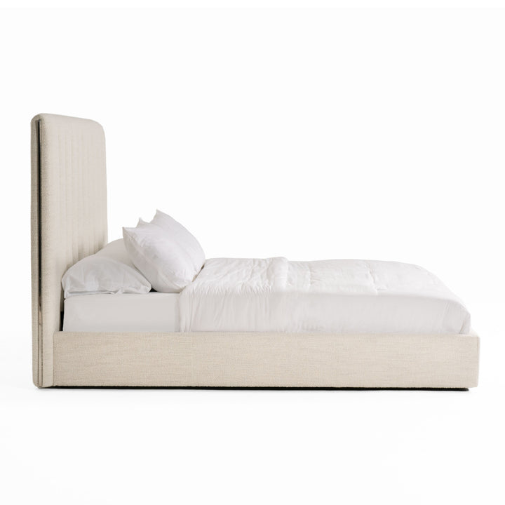 Valhalla - Contemporary White Fabric Bed - View 7