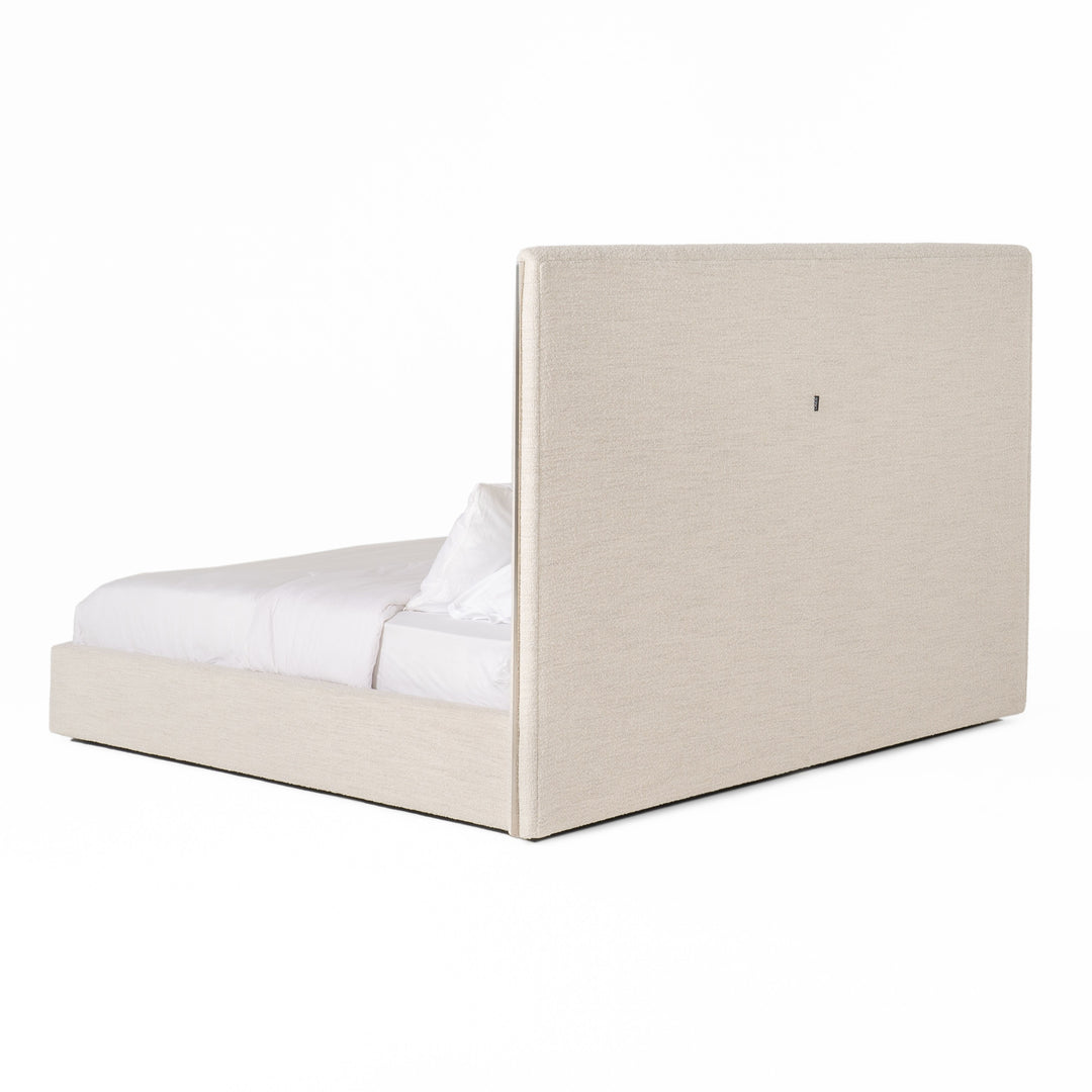 Valhalla  Contemporary White Fabric Bed