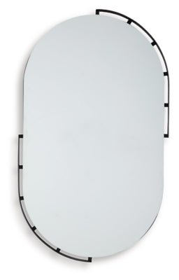 Valkings Accent Mirror - Black Accent Mirror modern furniture Contempo Furniture