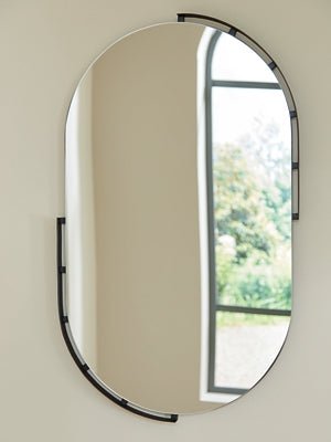 Valkings Accent Mirror - Black Accent Mirror modern furniture Contempo Furniture