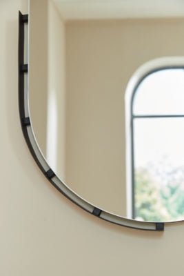 Valkings Accent Mirror - Black Accent Mirror modern furniture Contempo Furniture