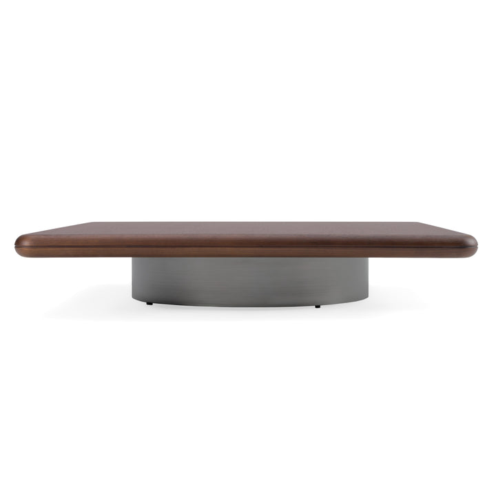 Valley - Modern Walnut + Titanium Low Coffee Table