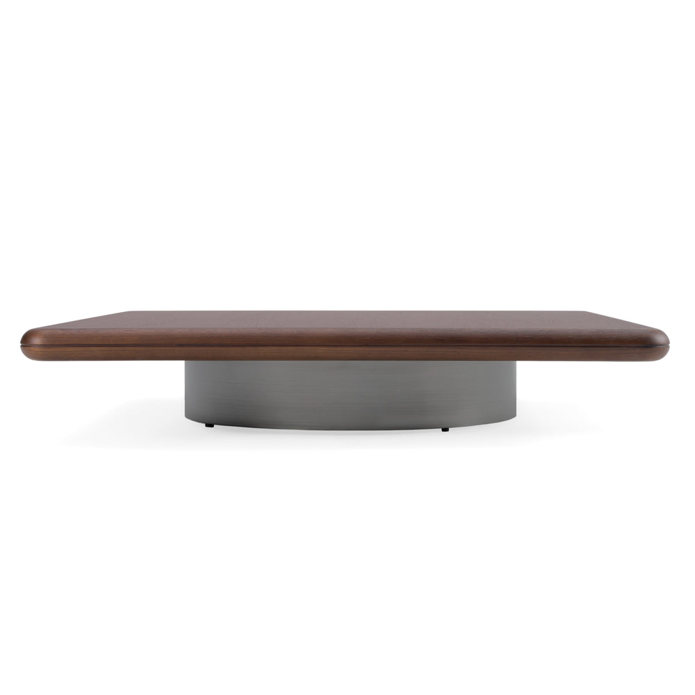 Valley - Modern Walnut + Titanium Low Coffee Table