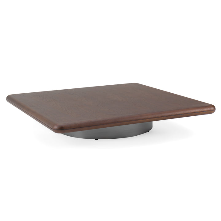Valley - Modern Walnut + Titanium Low Coffee Table