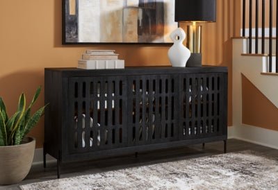 Vallisburg Accent Cabinet - Black Accent Cabinet modern furniture Contempo Furniture