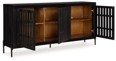 Vallisburg Accent Cabinet - Black Accent Cabinet modern furniture Contempo Furniture