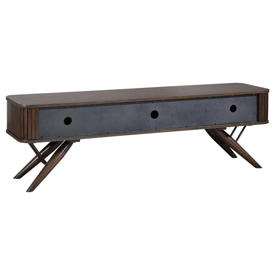 Valna - Wood TV Stand With Sliding Doors - Walnut TV Stand modern furniture Contempo Furniture