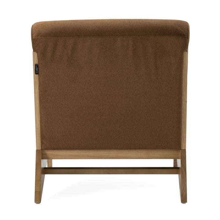 Vance - Modern Brown Fabric + Wood Accent Chair