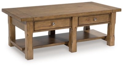 Vandenmore Coffee Table - Light Brown Cocktail Table modern furniture Contempo Furniture