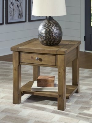 Vandenmore End Table - Light Brown End Table modern furniture Contempo Furniture