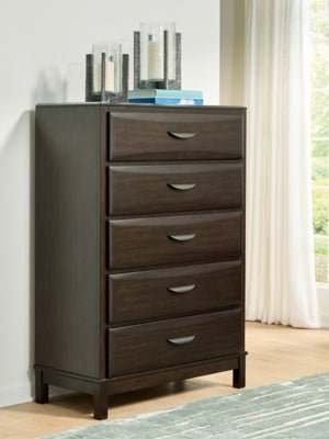 Vanmore Chest of Drawers - Dark Brown Accent Chest modern furniture Contempo Furniture