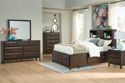 Vanmore Full Storage Bed - Dark Brown Storage Bed modern furniture Contempo Furniture