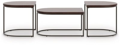 Vanmore Table (Set of 3) - Dark Brown Table Set modern furniture Contempo Furniture