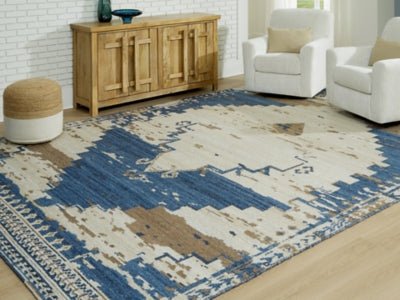 Varnler 10' x 14' Rug - Blue Area Rug modern furniture Contempo Furniture