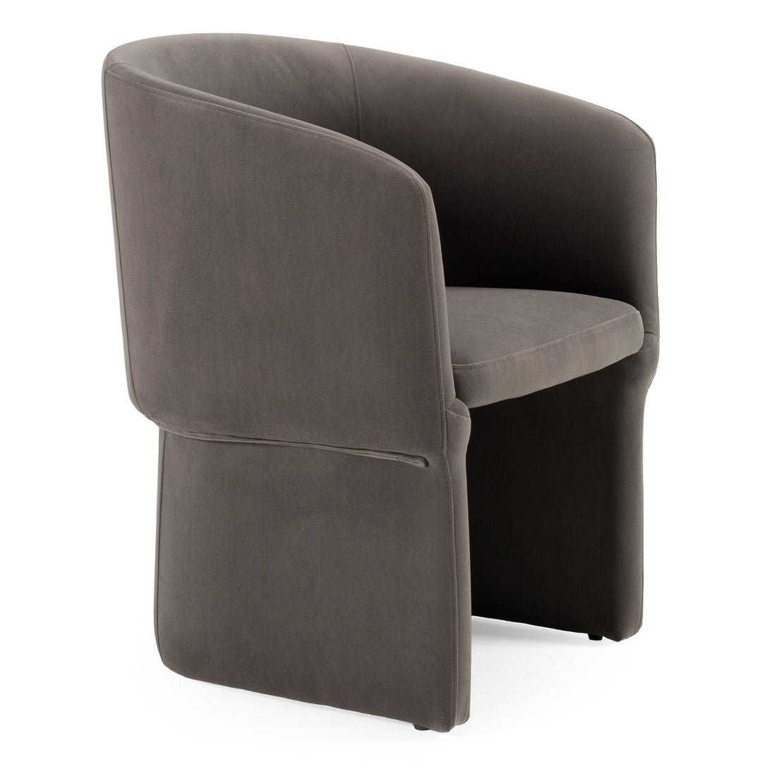 Vassar  Modern Grey Velvet Dining Chair