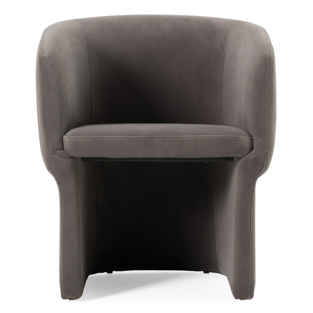Vassar  Modern Grey Velvet Dining Chair
