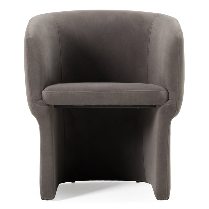Vassar  Modern Grey Velvet Dining Chair
