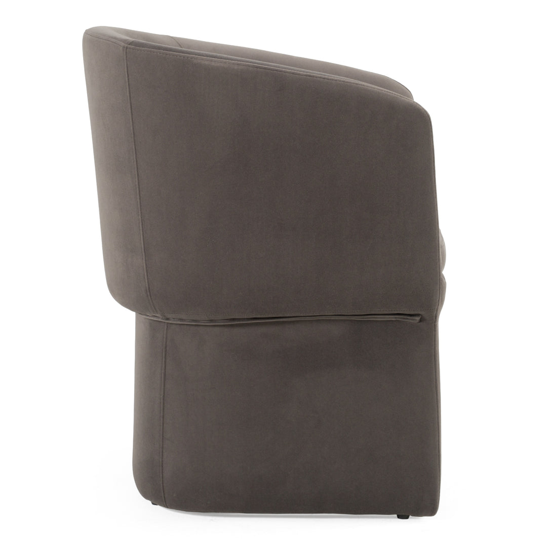 Vassar  Modern Grey Velvet Dining Chair