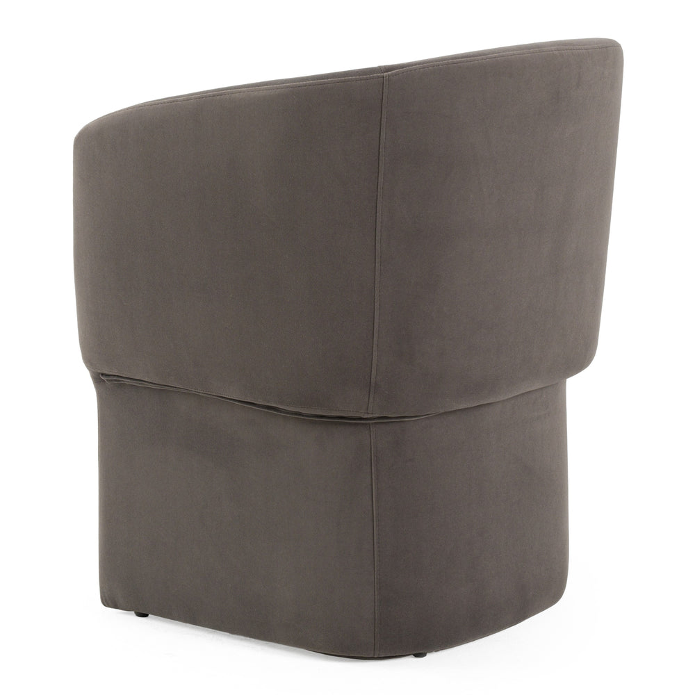 Vassar - Modern Grey Velvet Dining Chair - View 7