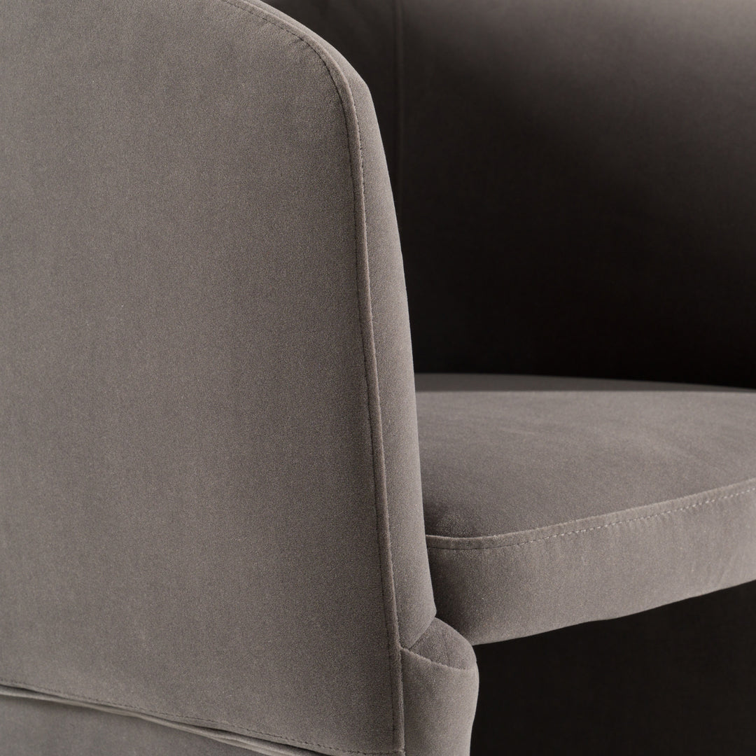 Vassar - Modern Grey Velvet Dining Chair