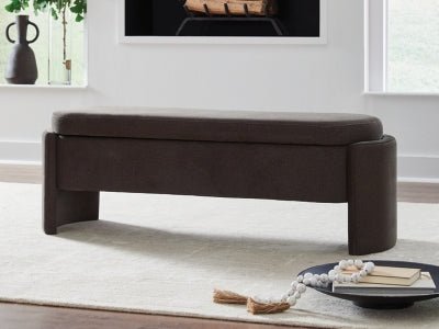 Vavuniya Storage Bench - Dark Brown Storage Bench modern furniture Contempo Furniture