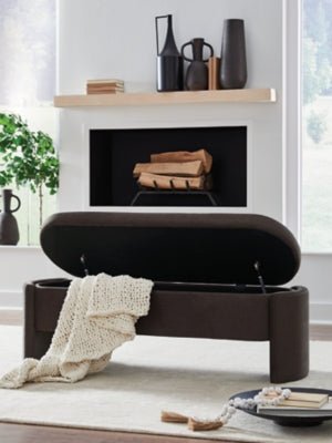 Vavuniya Storage Bench - Dark Brown Storage Bench modern furniture Contempo Furniture