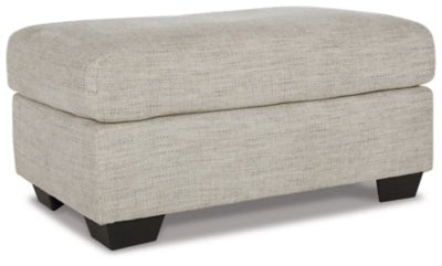 Vayda Ottoman - Pearl Silver Accent Ottoman modern furniture Contempo Furniture