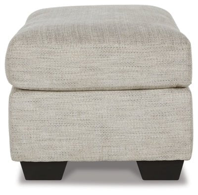 Vayda Ottoman - Pearl Silver Accent Ottoman modern furniture Contempo Furniture