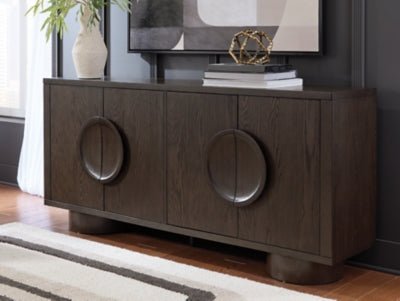 Veeda Accent Cabinet - Dark Brown Accent Cabinet modern furniture Contempo Furniture