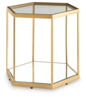 Veerwick Accent Coffee Table - Gold Coffee Table modern furniture Contempo Furniture