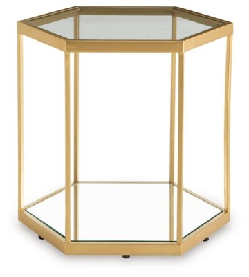 Veerwick Accent Coffee Table - Gold Coffee Table modern furniture Contempo Furniture