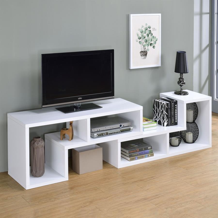 Velma - Multipurpose TV Stand And Bookshelf - White Standard Bookcase modern furniture Contempo Furniture
